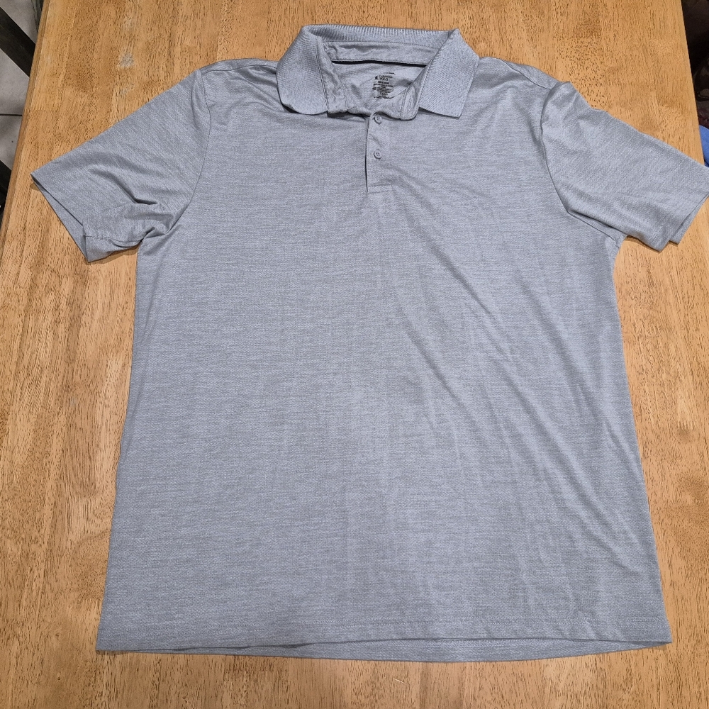 🔥 EUC Member's Mark Gray Performance Polo Shirt